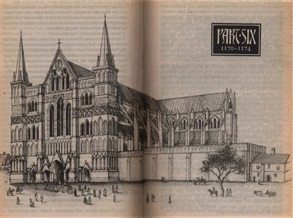 La cattedrale di Kingsbridge, edificio su cui ruota tutta la storia.