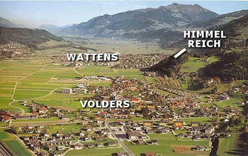 Wattener Himmelreich – Luftaufnahme (Heimatmuseum Wattens)