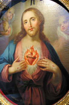 Bild Herz-Jesu-Verehrung – Bild im Dom von Bozen (Foto A. Prock)