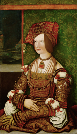 Bianca Maria Sforza (Gemälde des Kunsthistor. Museums Wien, Schloss Ambras)