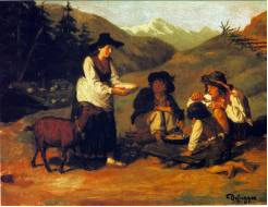 Das Hirtenmahl, 1864 - Franz von Defregger