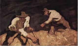 Die Schnitter (Die Bergmäher bei aufsteigendem Gewitter), 1922 - Albin Egger Lienz