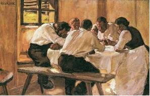 Das Mittagessen, 1910 - Albin Egger Lienz