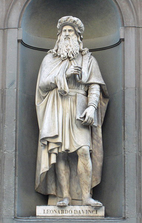 Standbild Leonardos in Florenz