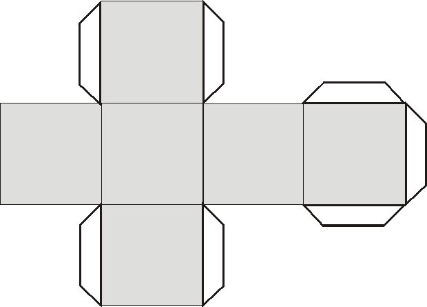 Шаблон куба из бумаги