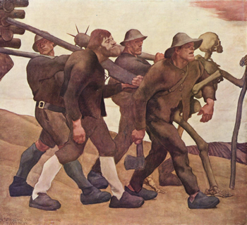 Albin Egger Lienz, Der Totentanz Anno Neun