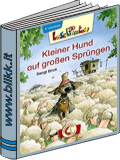 Kleiner Hund auf groen Sprngen