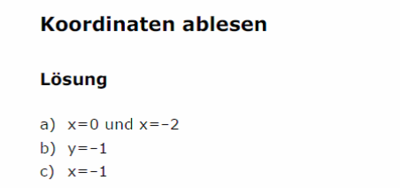 Koordinaten ablesen