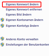 Kennwort ändern