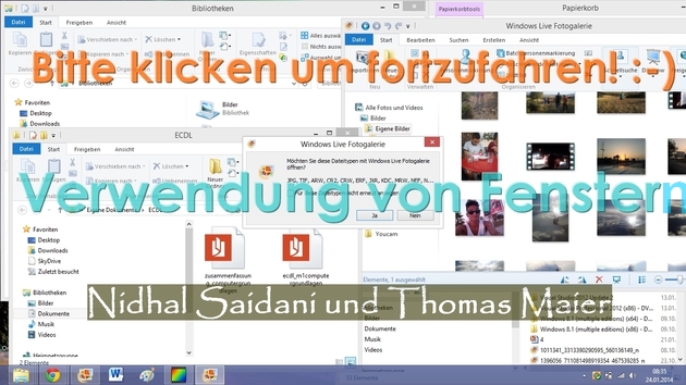 Verwendung von Fenstern