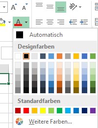Formatierung: Schriftfarbe