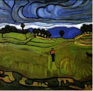 Paesaggio animato, 1916 - Tullio Garbari