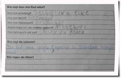 Lernarbeit reflektieren 4